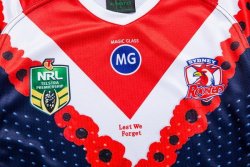 Thailandia Maglia Sydney Roosters Anzac 2018 Blu
