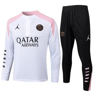 Felpa Allenamento PSG 2024 2025 Bianco Rosa Felpa Allenamento PSG 2024 2025 Bianco Rosa