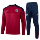 Felpa Allenamento Inghilterra 2024 2025 Rosso Nero 3