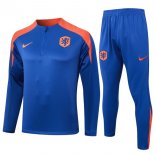 Felpa Allenamento Paesi Bassi 2024 2025 Blu 3