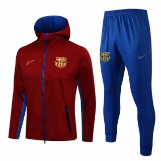 Felpa Cappuccio Barcellona 2021 2022 Borgogna Blu Felpa Cappuccio Barcellona 2021 2022 Borgogna Blu
