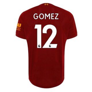 Maglia Liverpool NO.12 Gomez Home 2019 2020 Rosso Maglia Liverpool NO.12 Gomez Home 2019 2020 Rosso