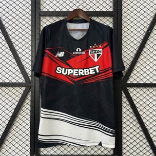 Thailandia Maglia Sao Paulo Pre-Match 2025 2026 Nero Rosso Thailandia Maglia Sao Paulo Pre-Match 2025 2026 Nero Rosso