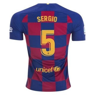 Maglia Barcellona NO.5 Sergio Home 2019 2020 Blu Rosso Maglia Barcellona NO.5 Sergio Home 2019 2020 Blu Rosso