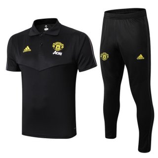 Polo Manchester United Set Completo 2019 2020 Nero Giallo Polo Manchester United Set Completo 2019 2020 Nero Giallo