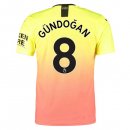 Maglia Manchester City NO.8 Gundogan Terza 2019 2020 Arancione