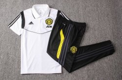 Polo Manchester United Set Completo 2019 2020 Bianco Nero