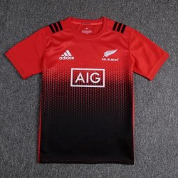 Maglia di Formazione Rugby All Blacks 2017 2018 Arancione Nero