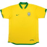 Thailandia Maglia Brasile Replica Home Retro 2006 Giallo