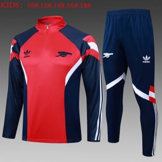 Bambino Felpa Allenamento Arsenal 2025 2026 Rosso Blu Bambino Felpa Allenamento Arsenal 2025 2026 Rosso Blu