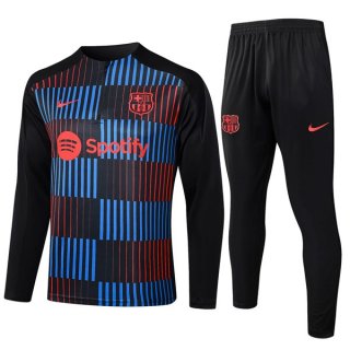 Felpa Allenamento Barcellona 2024 2025 Blu Nero Felpa Allenamento Barcellona 2024 2025 Blu Nero
