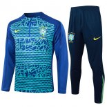 Felpa Allenamento Brasile 2024 2025 Verde Blu 3