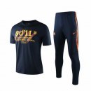 Maglia di Formazione Barcellona Set Completo 2019 2020 Nero Giallo