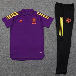 Polo Manchester United Set Completo 2021 2022 Porpora Nero