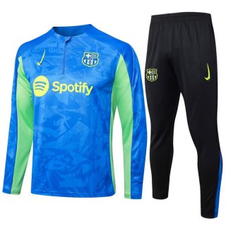 Felpa Allenamento Barcellona 2024 2025 Blu Verde Felpa Allenamento Barcellona 2024 2025 Blu Verde