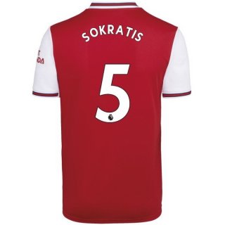 Maglia Arsenal NO.5 Sokratis Home 2019 2020 Rosso Maglia Arsenal NO.5 Sokratis Home 2019 2020 Rosso