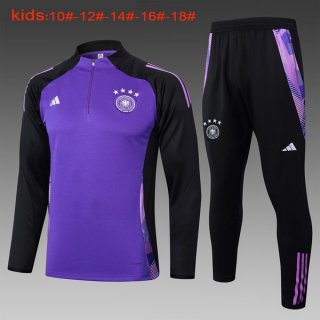 Bambino Felpa Allenamento Germania 2024 2025 Porpora Nero 3 Bambino Felpa Allenamento Germania 2024 2025 Porpora Nero 3