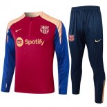 Felpa Allenamento Barcellona 2024 2025 Rosso Giallo 3