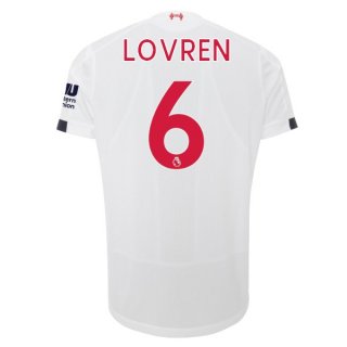 Maglia Liverpool NO.6 Lovren Away 2019 2020 Bianco Maglia Liverpool NO.6 Lovren Away 2019 2020 Bianco