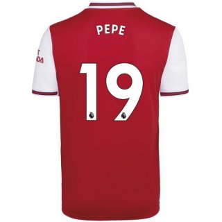 Maglia Arsenal NO.19 Pepe Home 2019 2020 Rosso Maglia Arsenal NO.19 Pepe Home 2019 2020 Rosso
