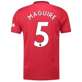 Maglia Manchester United NO.5 Maguire Home 2019 2020 Rosso Maglia Manchester United NO.5 Maguire Home 2019 2020 Rosso