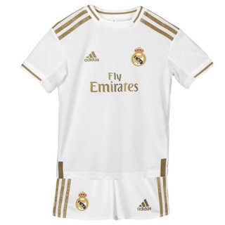 Maglia Real Madrid Home Bambino 2019 2020 Bianco Maglia Real Madrid Home Bambino 2019 2020 Bianco