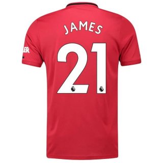 Maglia Manchester United NO.21 James Home 2019 2020 Rosso Maglia Manchester United NO.21 James Home 2019 2020 Rosso