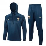 Felpa Cappuccio Francia 2024 2025 Blu