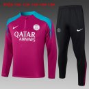 Bambino Felpa Allenamento PSG 2024 2025 Porpora Rosso 3
