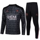Felpa Allenamento PSG 2024 2025 Nero Grigio
