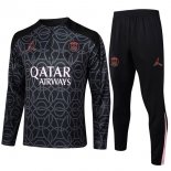 Felpa Allenamento PSG 2024 2025 Nero Grigio