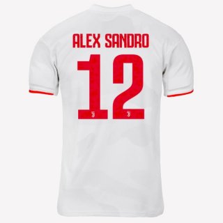 Maglia Juventus NO.12 Alex Sangro Away 2019 2020 Grigio Bianco Maglia Juventus NO.12 Alex Sangro Away 2019 2020 Grigio Bianco