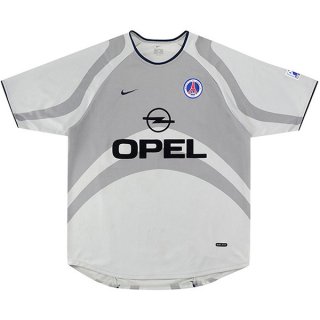 Thailandia Maglia Paris Saint Germain Away Retro 2001 Grigio Thailandia Maglia Paris Saint Germain Away Retro 2001 Grigio