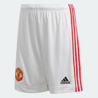 Pantaloni Manchester United Home 2020 2021 Bianco Pantaloni Manchester United Home 2020 2021 Bianco