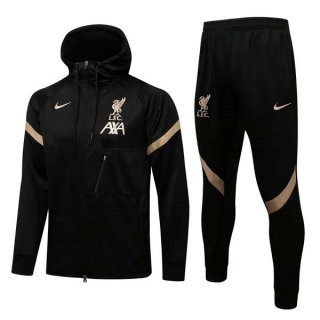 Felpa Cappuccio Liverpool 2022 Nero Oro Felpa Cappuccio Liverpool 2022 Nero Oro