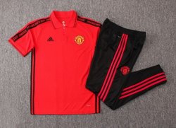 Polo Set Completo Manchester United 2019 2020 Rosso Nero