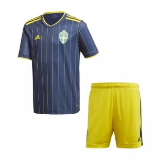 Maglia Svezia Away Bambino 2021 Blu Maglia Svezia Away Bambino 2021 Blu