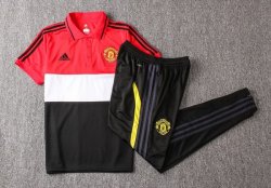 Polo Manchester United Set Completo 2019 2020 Rosso Bianco Nero