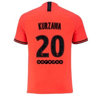 Maglia Paris Saint Germain NO.20 Kurzawa Away 2019 2020 Arancione Maglia Paris Saint Germain NO.20 Kurzawa Away 2019 2020 Arancione