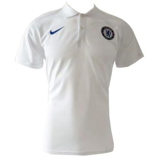Polo Chelsea 2019 2020 Bianco Blu Polo Chelsea 2019 2020 Bianco Blu