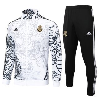Giacca Real Madrid 2024 2025 Bianco Nero 3 Giacca Real Madrid 2024 2025 Bianco Nero 3