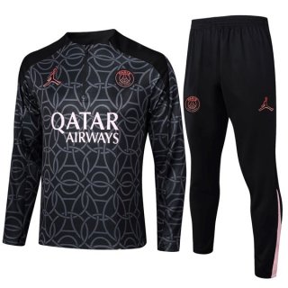 Felpa Allenamento PSG 2024 2025 Nero Grigio Felpa Allenamento PSG 2024 2025 Nero Grigio