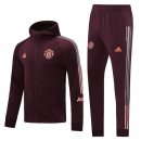 Felpa Cappuccio Manchester United 2020 2021 Borgogna