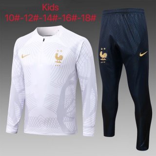 Bambino Felpa Francia 2023 Bianco Bambino Felpa Francia 2023 Bianco