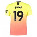 Maglia Manchester City NO.19 Sane Terza 2019 2020 Arancione