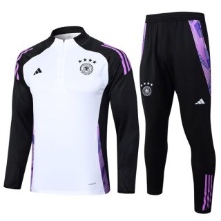 Felpa Allenamento Germania 2024 2025 Bianco Nero 3 Felpa Allenamento Germania 2024 2025 Bianco Nero 3