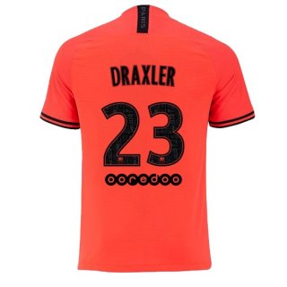 Maglia Paris Saint Germain NO.23 Draxler Away 2019 2020 Arancione Maglia Paris Saint Germain NO.23 Draxler Away 2019 2020 Arancione
