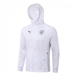 Felpa Cappuccio Set Completo Manchester City 2022 2023 Bianco