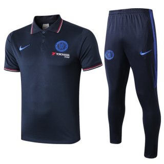 Polo Set Completo Chelsea 2019 2020 Blu Navy Polo Set Completo Chelsea 2019 2020 Blu Navy
