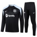 Felpa Allenamento Barcellona 2024 2025 Nero Grigio 3